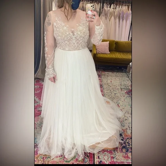 theia beaded wedding dress BHLDN Theia Elsa Gown
